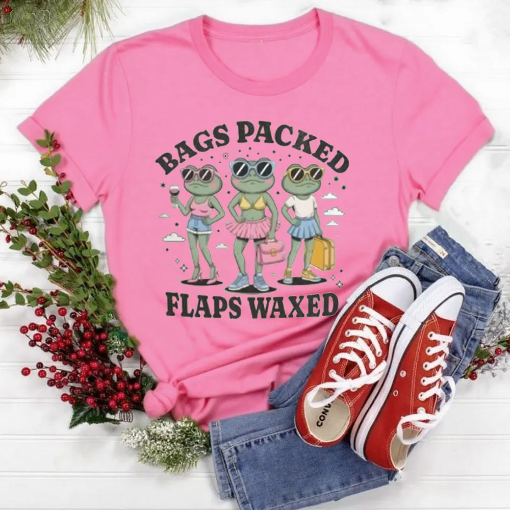 Bags Packed Flaps Waxed Shirt Inappropriate Shirts for Women Gifts for Girls Trip Funny Dirty Tshirt Funny Gag Gift Exchange