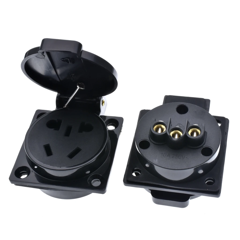 AU China Waterproof Power Industrial Socket with Cover 10A CE Approval Electrical Outlet Power Connector for Australia Chinese