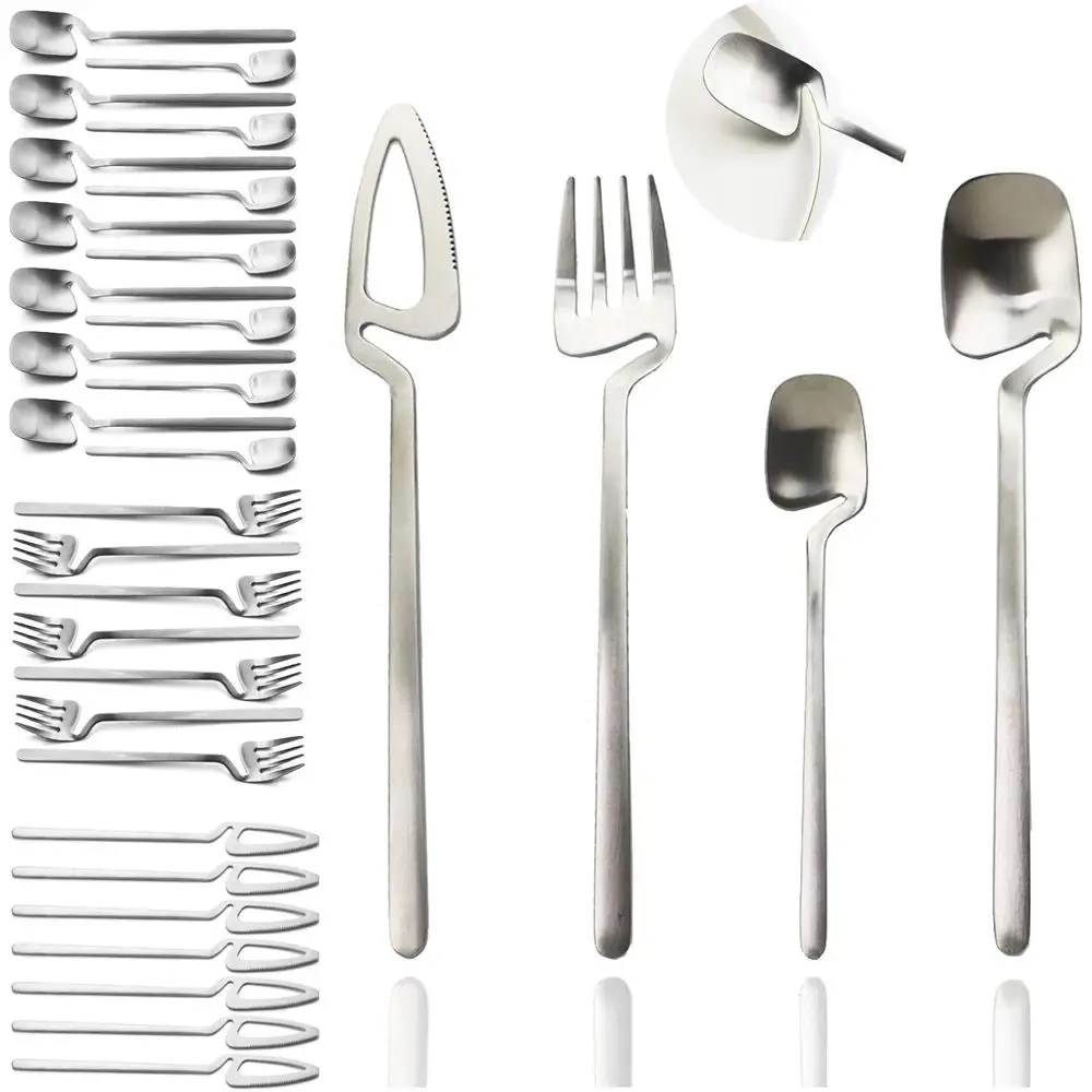 

Flatware Set 32-piece Silverware Set Matte Finished Cutlery Set Service for 8 Include Knife/Fork/Spoon/Coffee spoon Dishwasher S