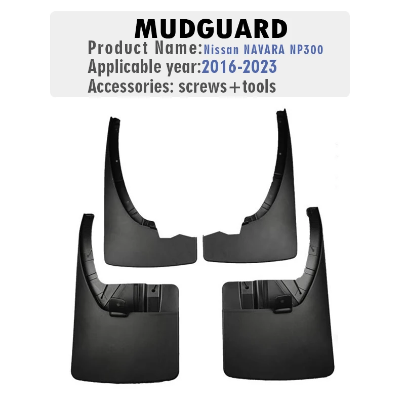 FOR NISSAN Navara D23 NP300 2016-2023 Mudguard Fender Mud Flap Guard Splash Mudguards Car Accessories Auto Styline Front 4pcs