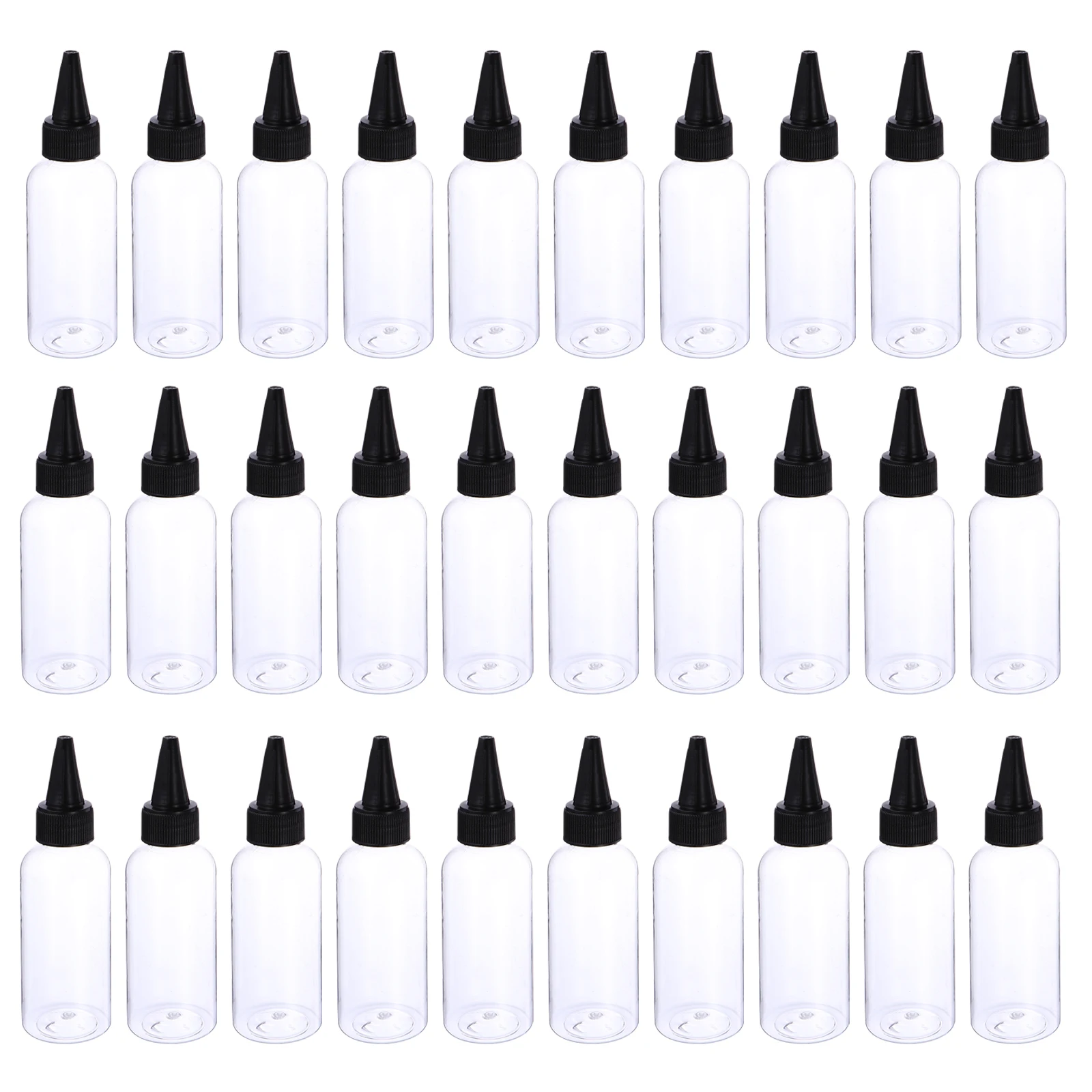 

30pcs 60ml PET Clear Plastic Pigment Dispenser Bottles Lightweight Sturdy Portable Empty Lab Storage Container Bottle