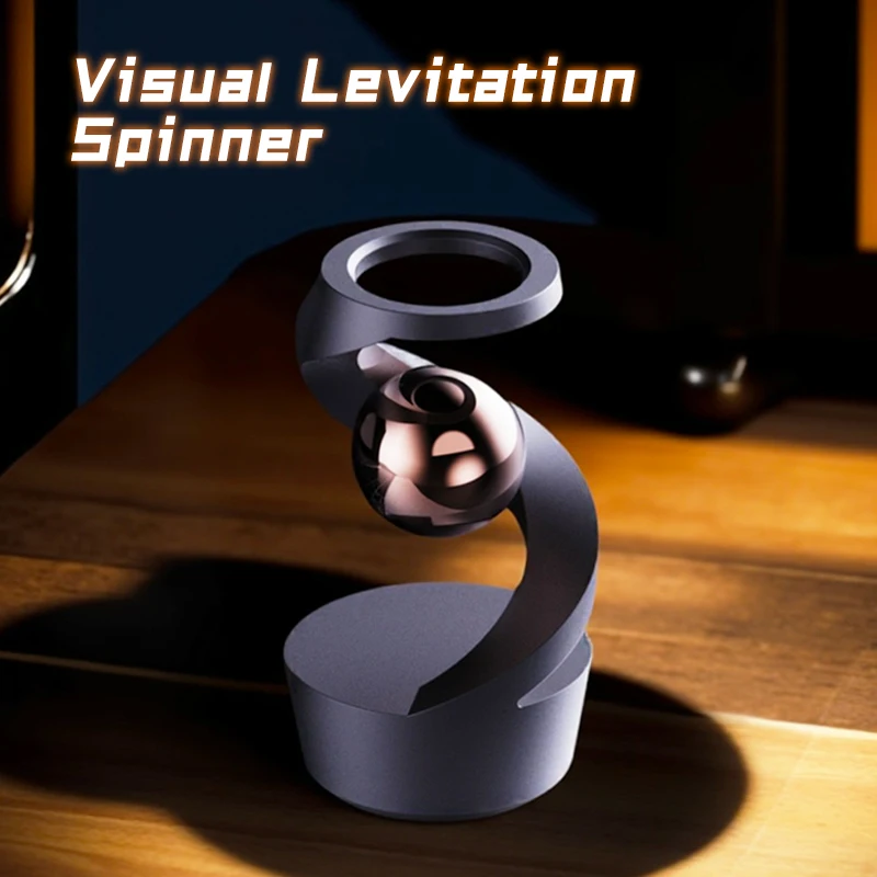 Visual Levitation Spinner - Magnetisch drijvend fidgetspeeltje voor stressverlichting ADHD & angst Cool bureauspeelgoed en EDC-gadget