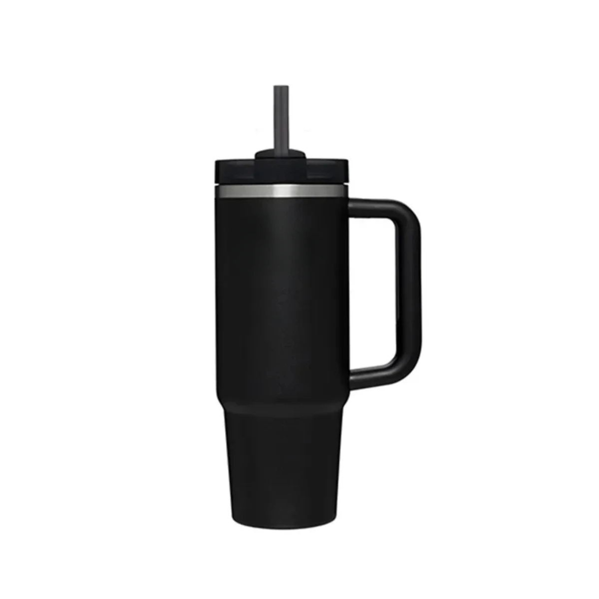 40oz Tumbler with Handle Lid and Straw Stainless Steel Vacuum Insulated Travel Coffee Mug Thermos Car Cup