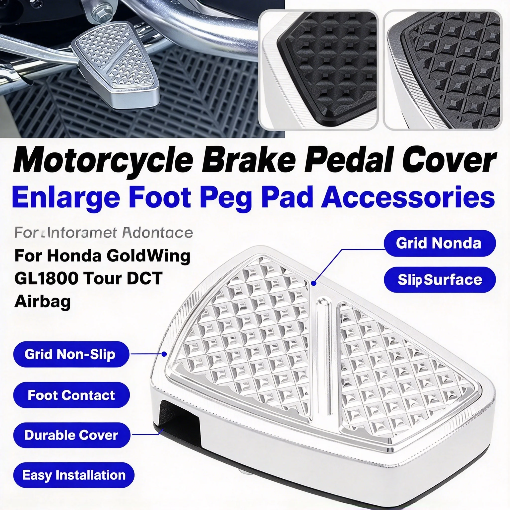 Motorcycle Supplies Brake Pedal Cover Enlarge Accessories For Honda GoldWing GL1800 Tour DCT Airbag