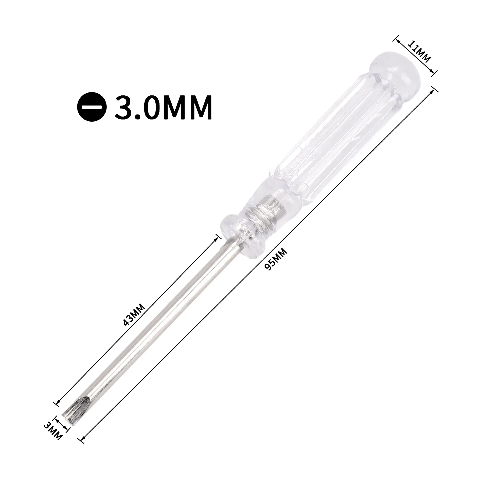 1PCS 3.74Inch Mini Cross And Slotted Screwdriver 3mm Cutter Head Screw Driver For Disassemble Toys And Small Items 45#steel