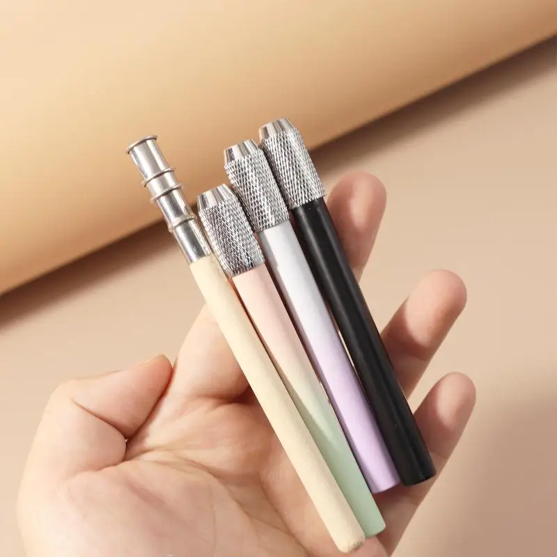 1 Stuks Schrijven Metalen Kleur Staaf Verstelbare Enkele Kop Potlood Extender Houder Schets School Schilderen Art Schrijven Tool