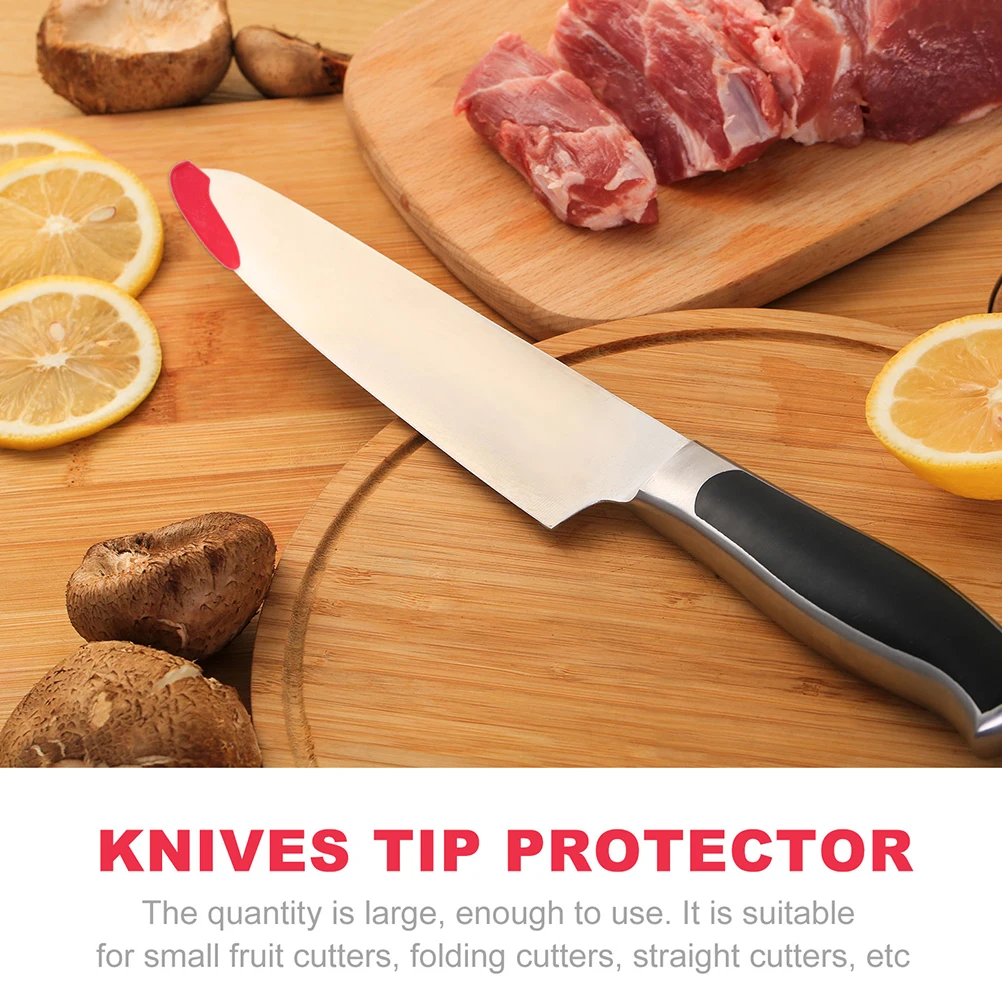 

40pcs Cutter Tip Protectors Knives Tips Sleeves Washable Protective Covers For Kitchen Cutlery Anti-Scratch Universal