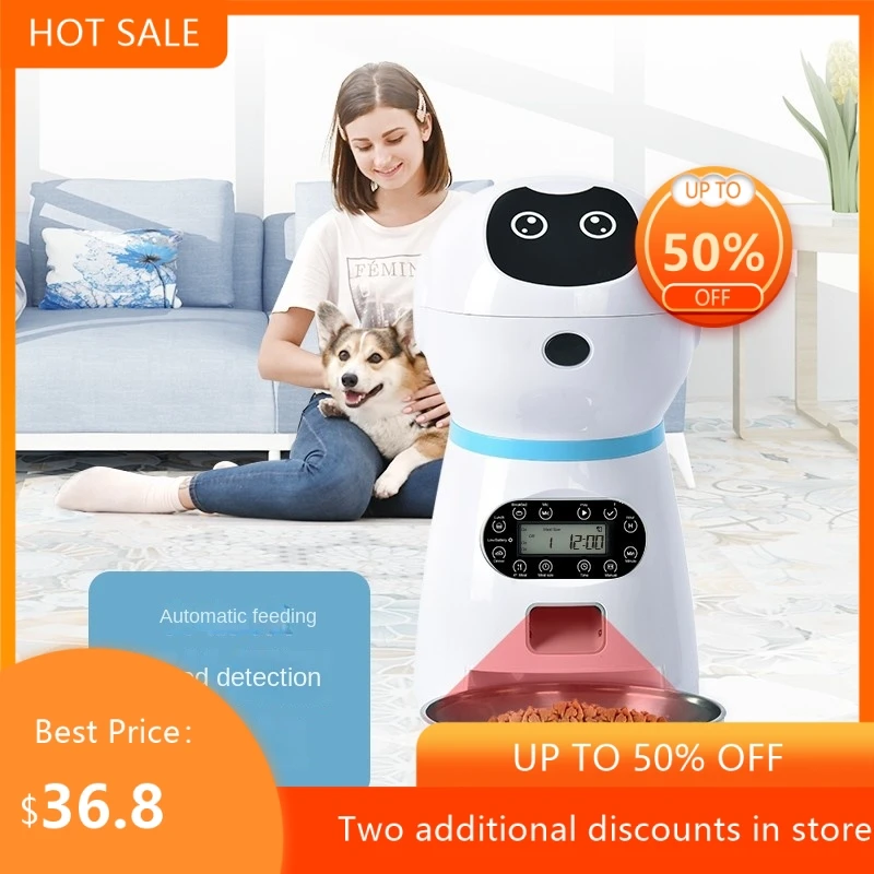 Pet Intelligent Feeder Automatic Dispensing Recording Shouting Feeding Timed And Quantitative Pet Robot Feeder 2026 DropShipping