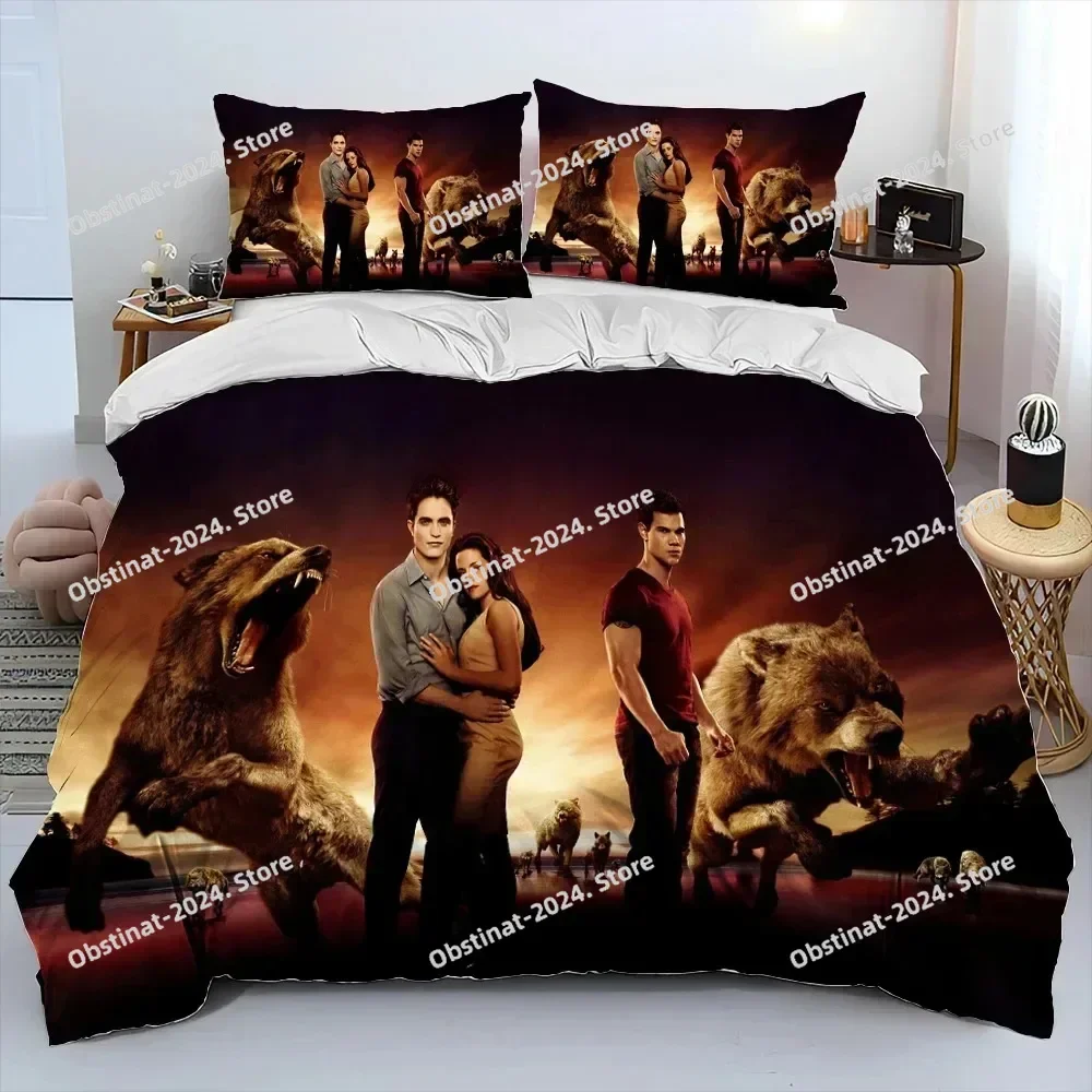 New 3D The Twilight Saga HD Bedding Set Duvet Cover Full Queen King Size Pillowcase Bed Printed Aldult Kid Bedroom Single Twin