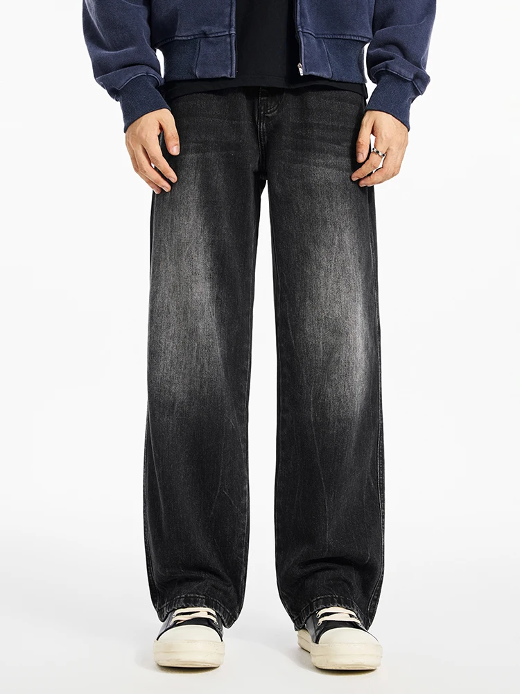 

Мужские джинсы PKL свободного кроя, прямые, повседневные, универсальные, в американском ретро-стиле, длинные брюки, зимняя одежда, молодежный стиль