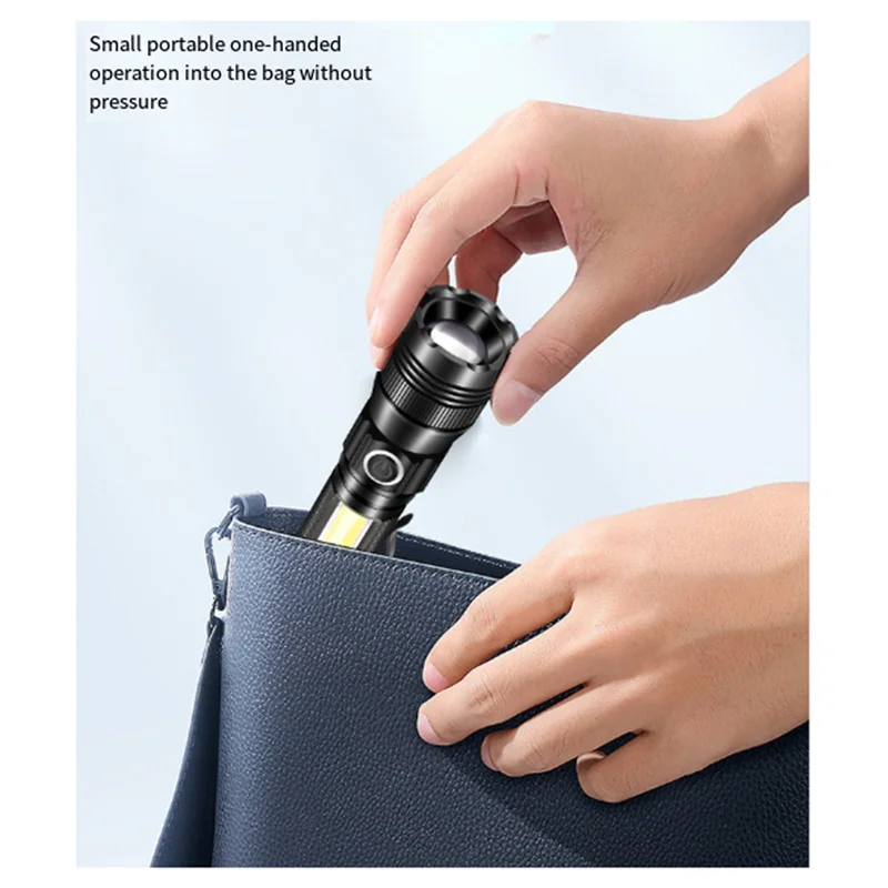 

Premium Super Bright Flashlight Bright Flashlight 600LM Rechargeable Zoomable Flash Light For Outdoor Camping Home Emergency