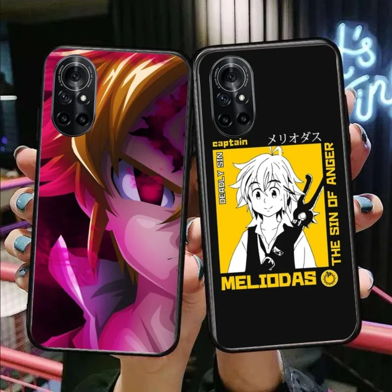 Anime Meliodas Elizabeth Phone Case for Honor 90 70 50 20 7S X9 X8 X7 Magic 4 3 Pro Black Soft Phone Cover Funda