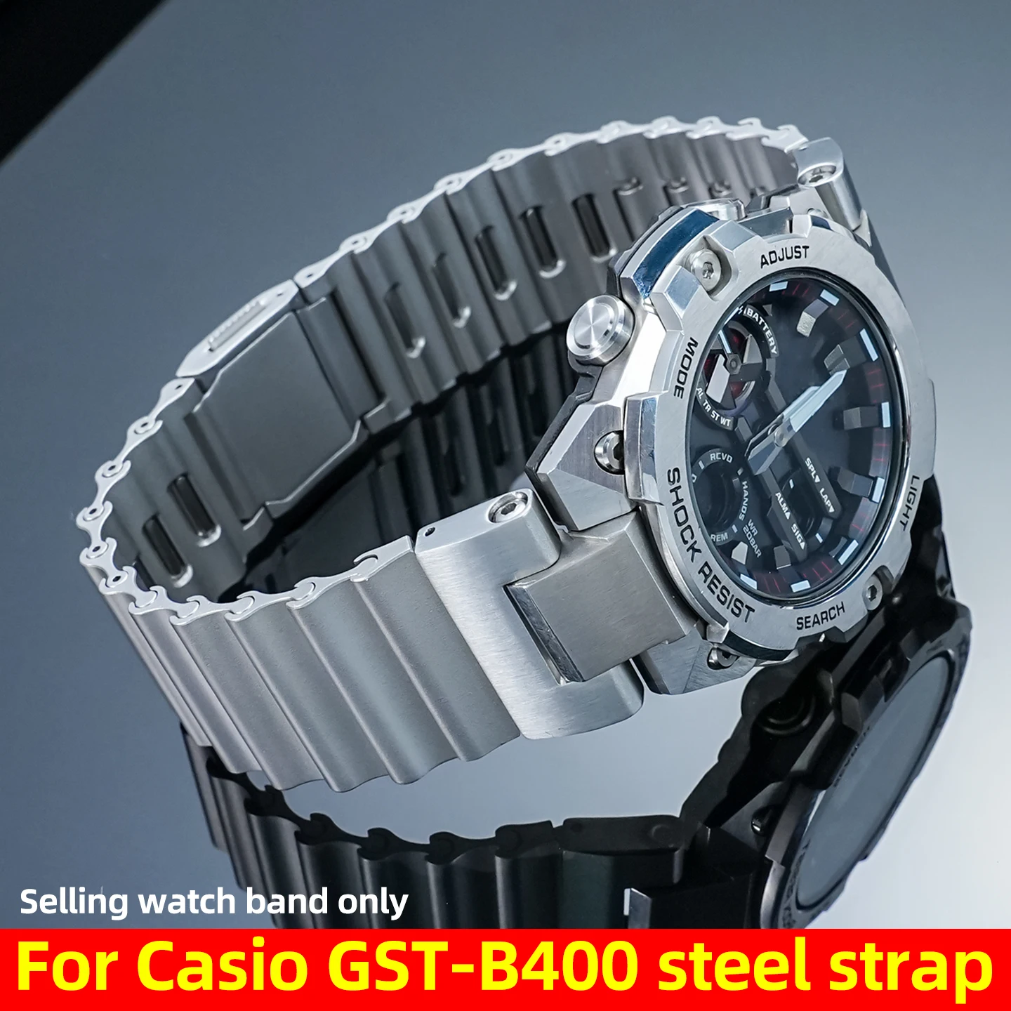 

GST-B400 выпуклый ремешок из нержавеющей стали для Casio G-SHOCK GST B400, мужской металлический модифицированный ремешок для часов, сменный браслет, аксессуары