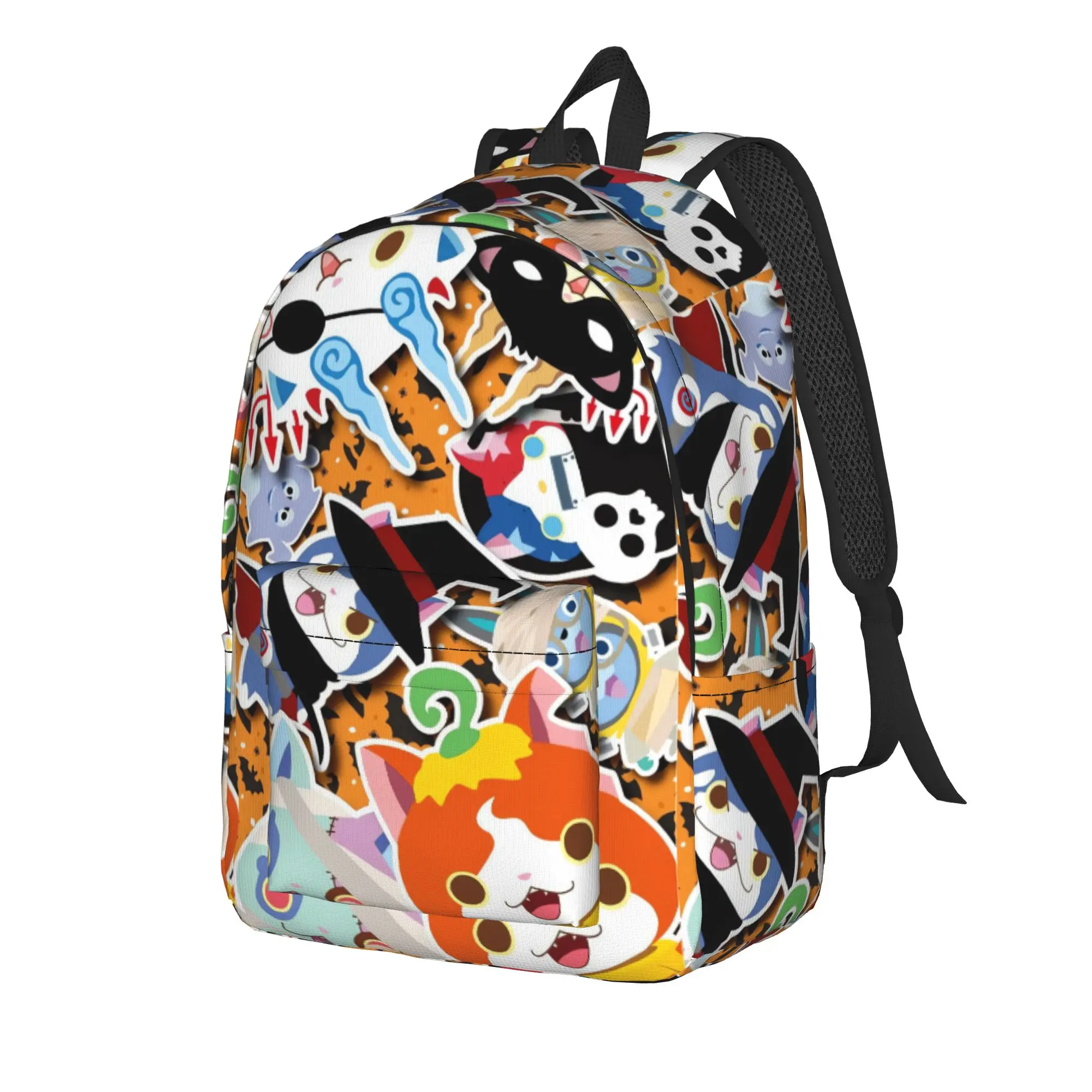 Yokai Watch Jibanyan 2 Backpack Women  Breathable Backpacks Polyester Elegant School Bags College Designer Rucksack