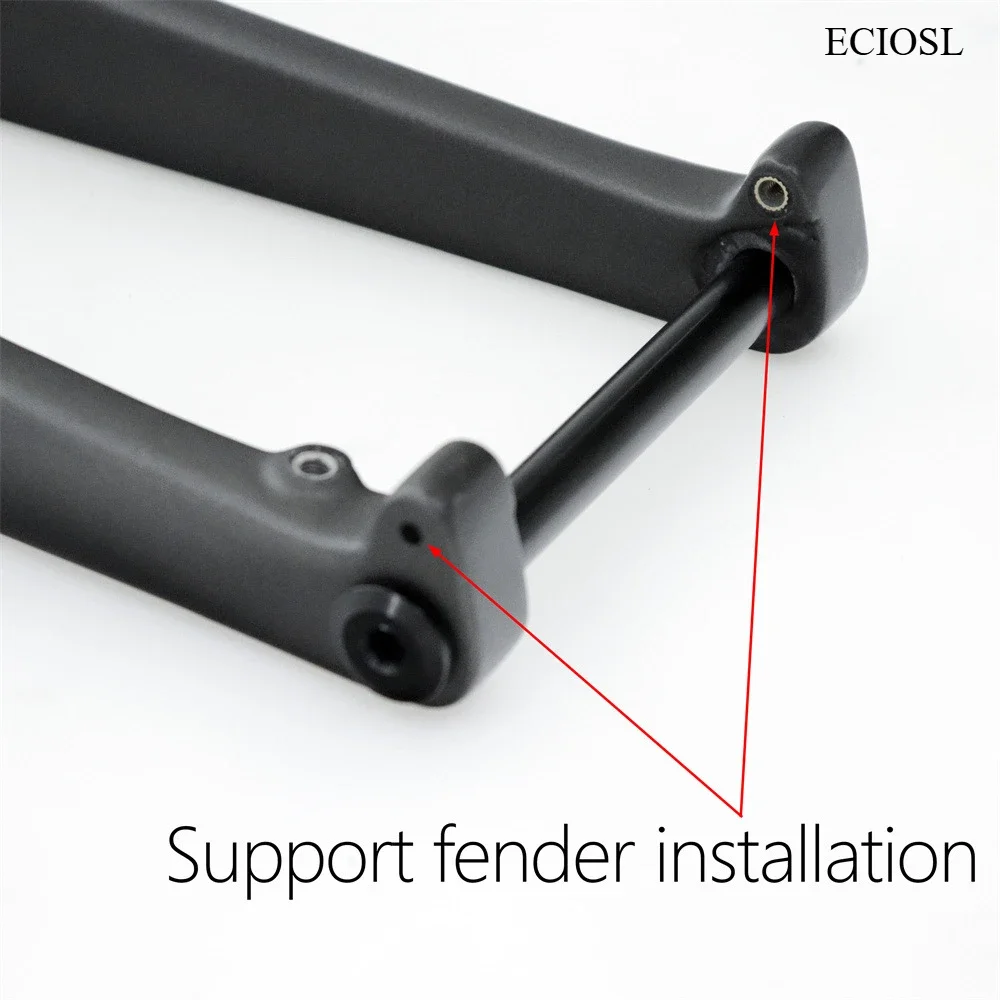 خفيفة للغاية T800 ألياف الكربون الحصى شوكة الدراجة ماتي النهاية 700C أنبوب التوجيه مفتوح 100 مللي متر الحصى الدراجات اكسسوارات #3