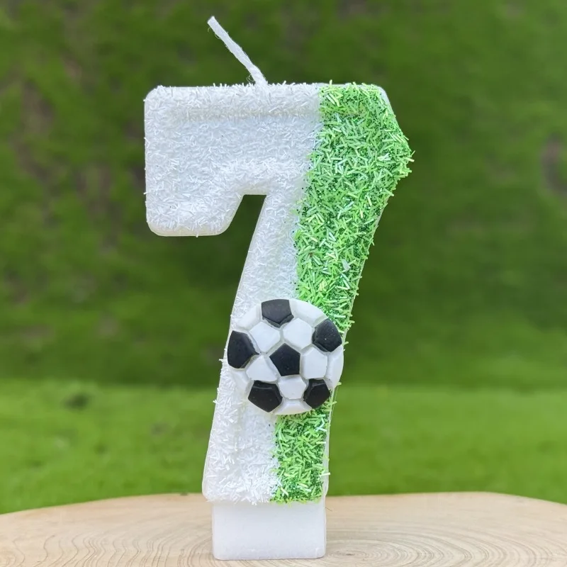 Vitality Baby Football 0-9 Gratis bijpassende combinatie Digitale kaarsen Verjaardagskaarsen Perfect voor verjaardagsfeestjes High End Baki