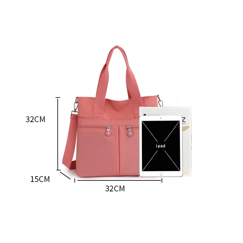 New 2024 Large Capacity Women Handbags Fashion Brand Designer Shopping Bag High Quality Nylon Travel Messenger Shoulder Bag