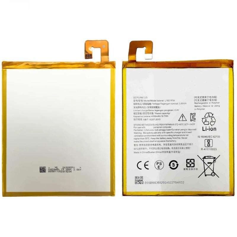 New Tablet Battery L16D1P34 3.85V 4850mAh For Lenovo TAB4 8 TB-8504F TB-8504N TB-8504X TAB4 8 plus TB-8704F 8704V 8704X 8704N