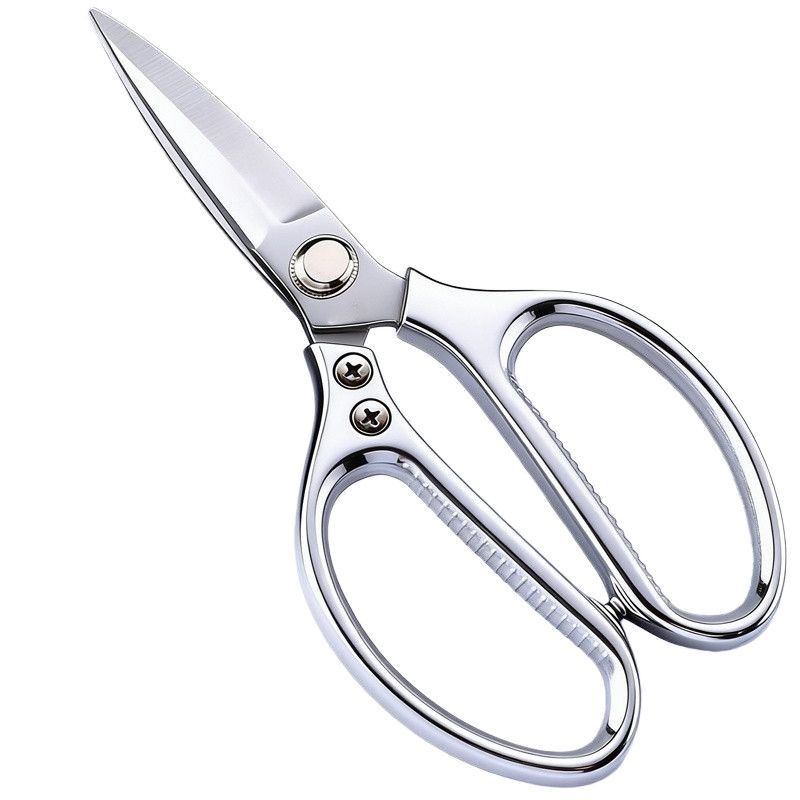  1pc Multi-Purpose Stainless Steel Kitchen Shears - Heavy-Duty Poultry Scissors with Comfortable Aluminum Alloy Grip for Food Pre 