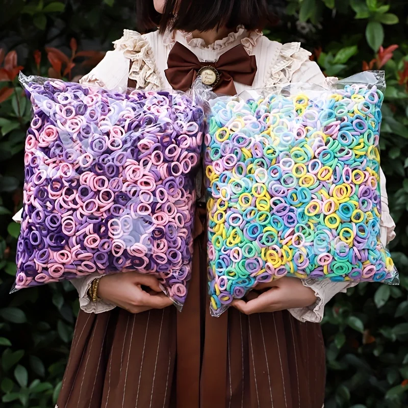 200pcs Elastic Hair Ties Hair Rubber Bands Hair Loops Non Slip Ponytail Holders For Women And Girls Daily Uses