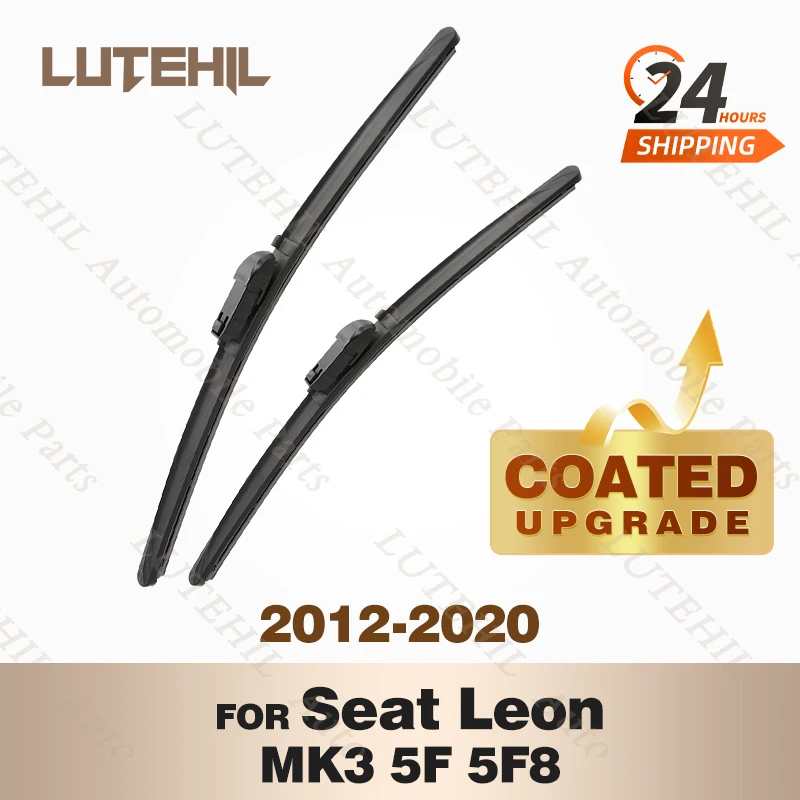 

LUTEHIL's Silicone Front Wiper Set For Seat Leon MK3 5F 5F8 2012 - 2020 2013 2014 2015 coated windshield wiper blade 26"+16"