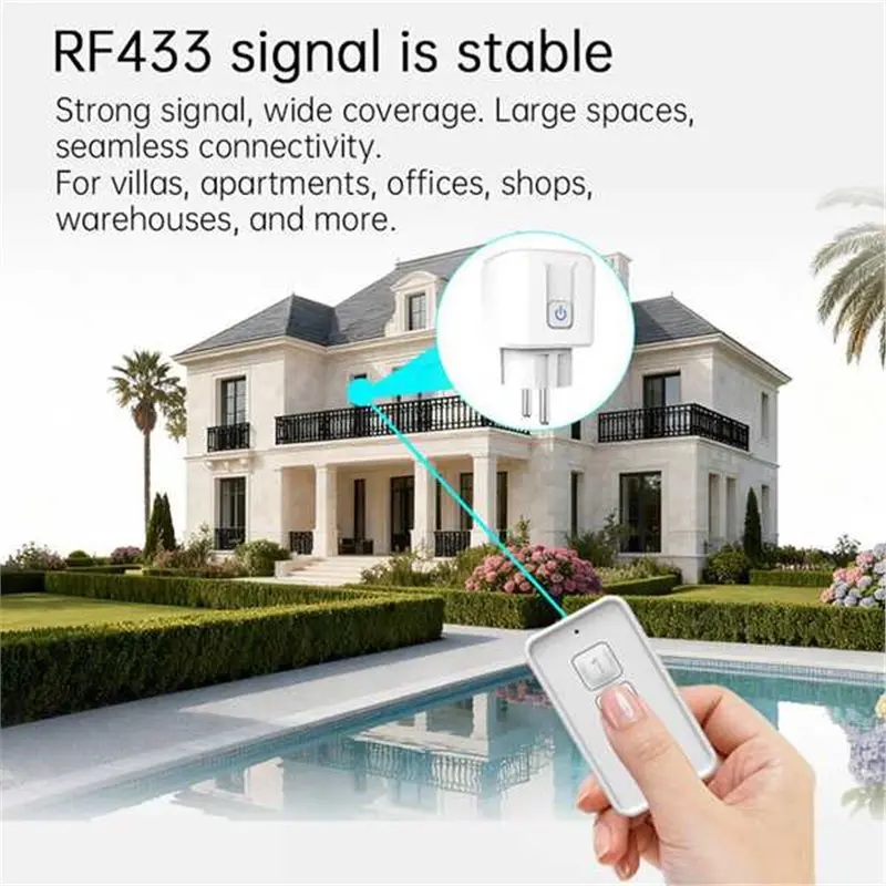 

LITE-Wireless On/Off Switch Controller 16A EU FR Plug For Electrical Outlets Switch Control For Appliances Fans Lights EU Plug