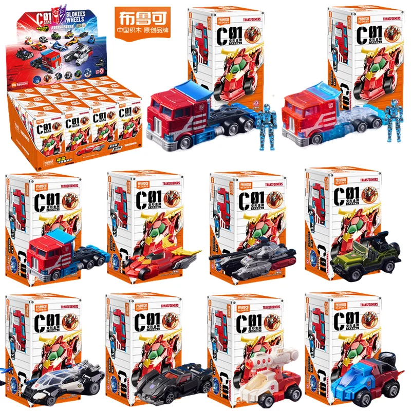 BLOKEES Cars Transformers Autobots Toys Optimus Prime Sentinel Prime Megatron Scourge Action Anime Figure Movie Doll Toys