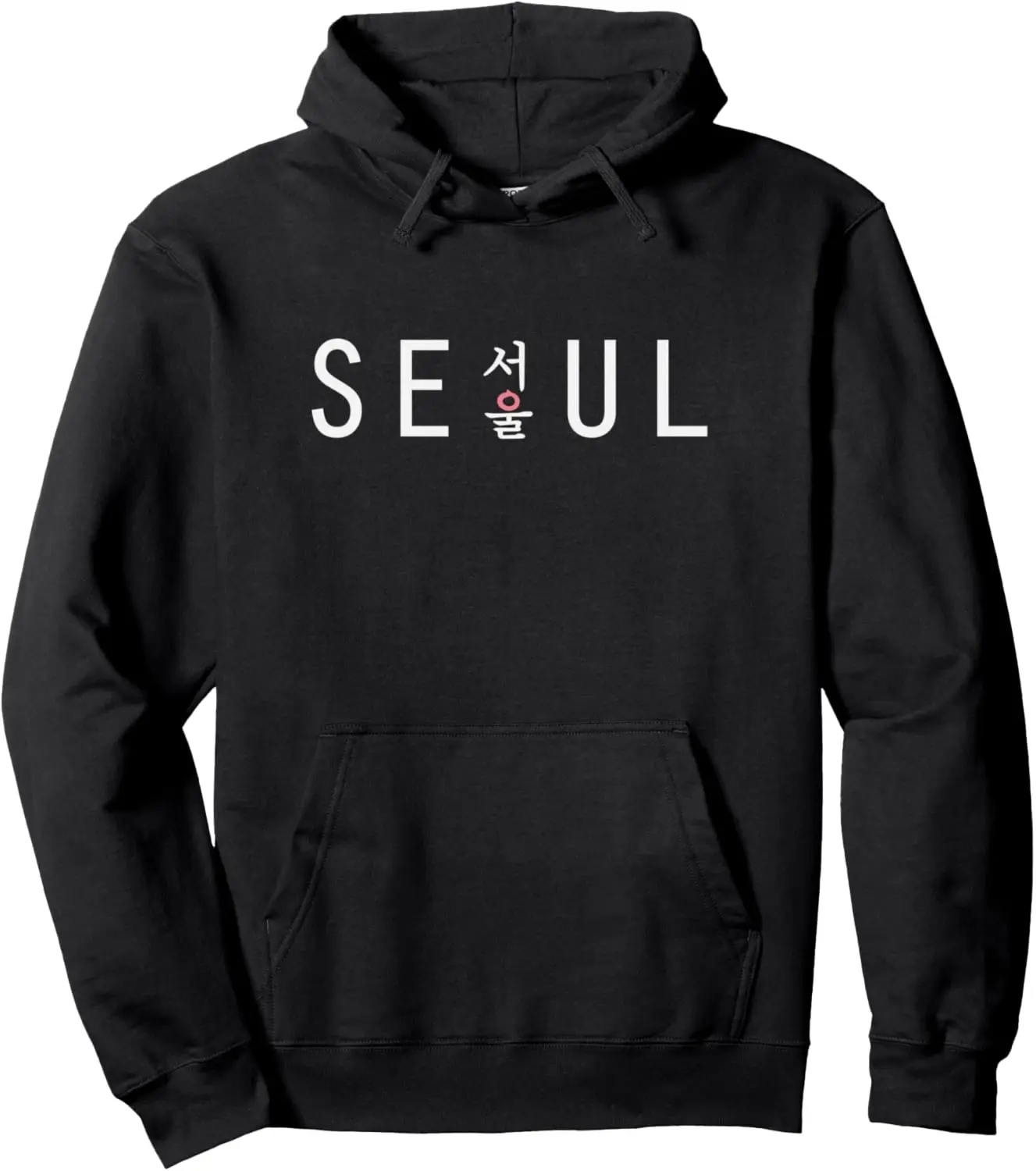 Seoul South Korea with Hangul Hoodie for K-Drama Fans Print Original Design Gifts Women Men Clothing Funny Hoodie