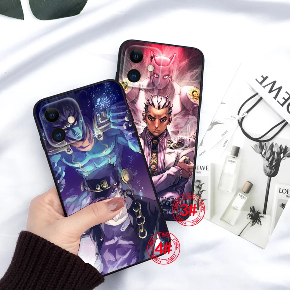 C12 JoJo Bizarre Adventure Soft Silicone Case for iPhone 15 14 Plus 13 12 11 X XS XR Pro Max Mini 8 7 Plus