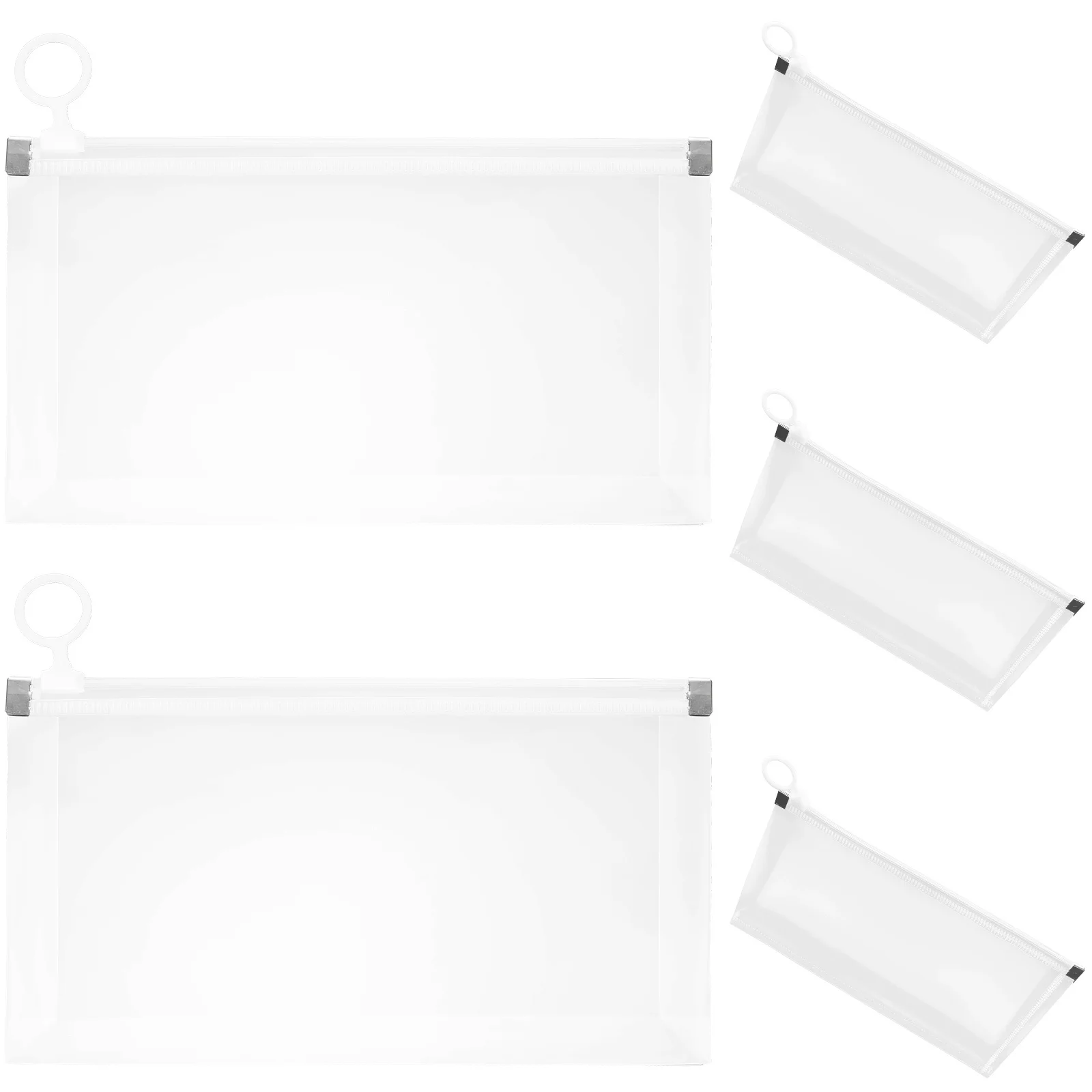 

5Pcs Large Capacity File Pouch B6 Plastic Document Organizer Transparent Storage Bags for School Office Supplies Project Folders