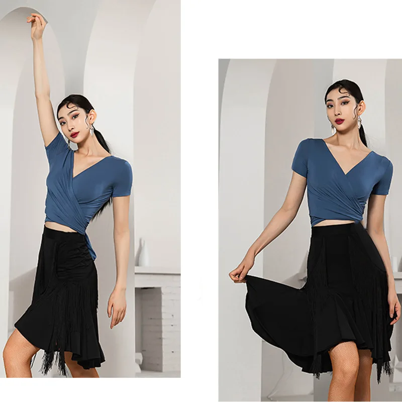 Flamenco rok Korte rok Korte damesjurk danskleding voor dames dansen flamenco kostuum sevillana vrouw met ruches