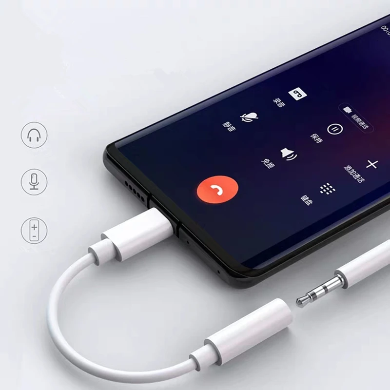 Adapter kabla Audio do słuchawek typu C do 3.5mm do Samsung Xiaomi Redmi Honor OPPO VIVO Realme iQOO Piexl cyfrowy konwerter sygnału