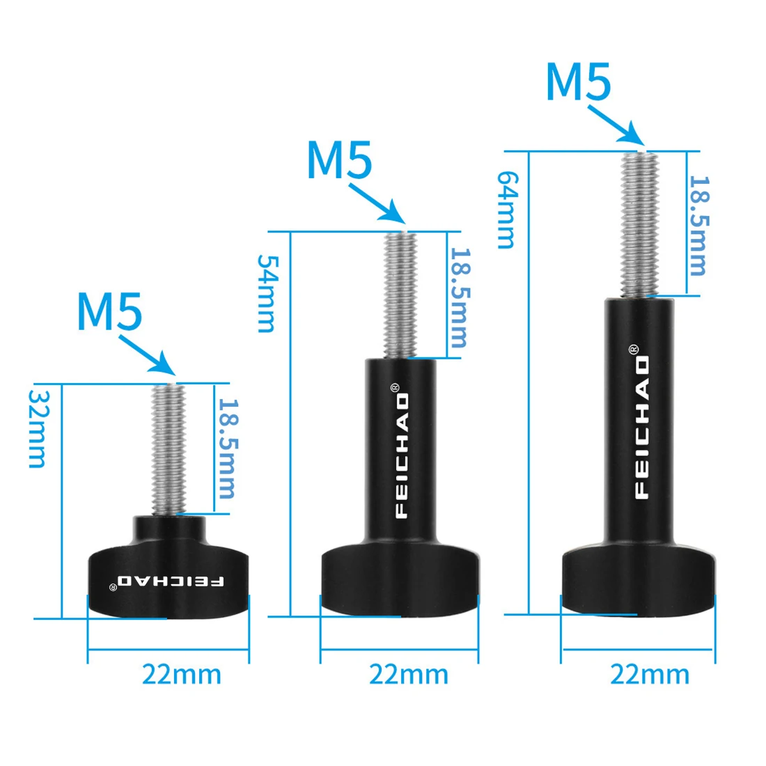 Болт с резьбой M5, Т-образный ручной винтовой зажим из нержавеющей стали и алюминиевого сплава для Gopro Insta360