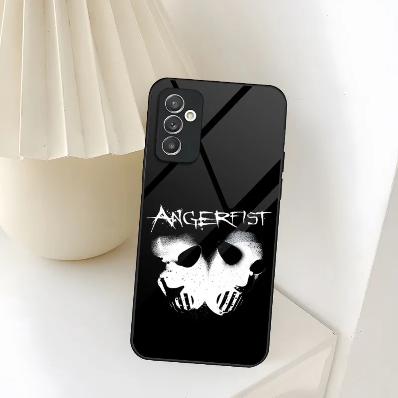 Angerfist Fashion Phone Case For Samsung A52 A22 A21 A20 A71 A31 A51 A12 A40 A10 A14 A54 A34 5G Glass Design Back Cover