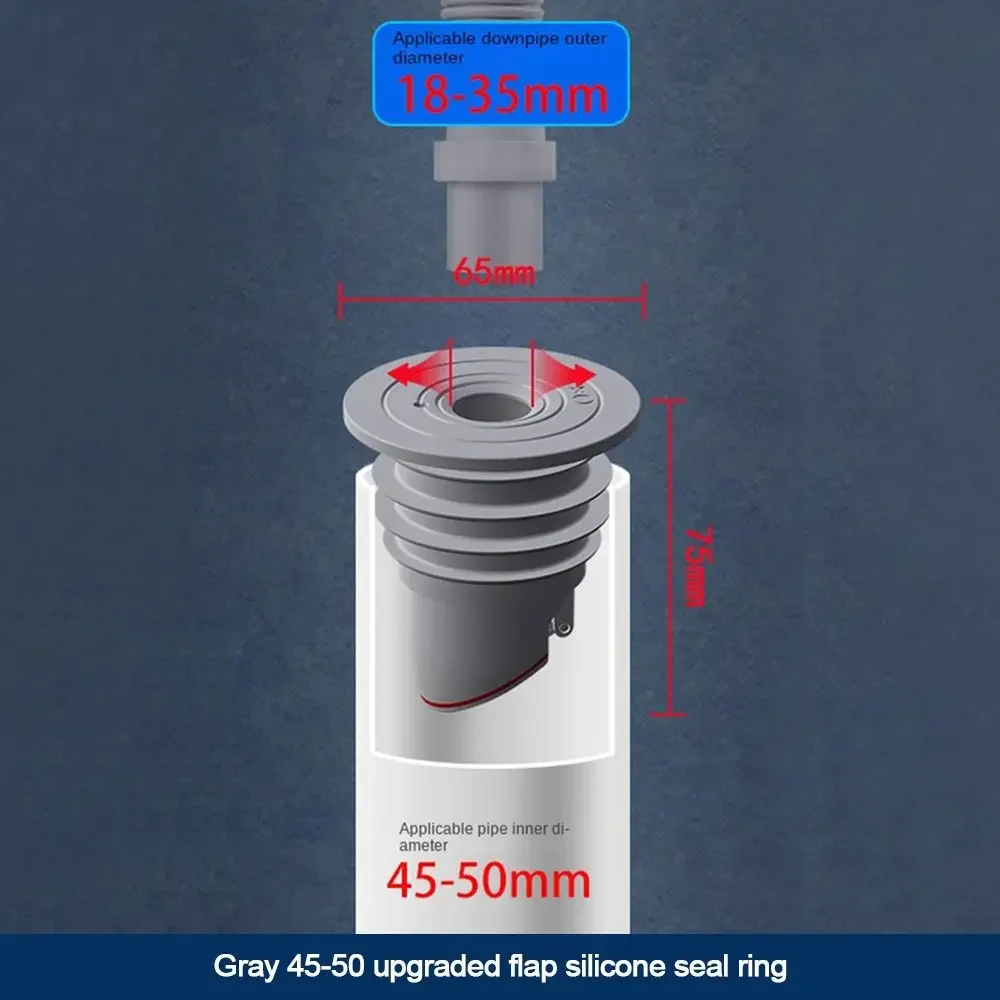 Insect Prevention Kitchen Sewer One Way Valve Stopper Anti odor Drain Cover Pipe Sealing Ring Water Pipe Plug Floor Drain