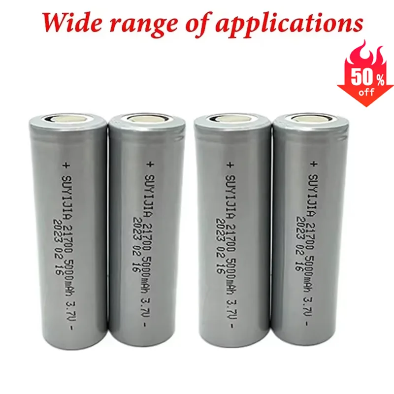 3.7V 21700 5000mAh Rechargeable Lithium-ion High Power Battery Suitable for Energy Storage Battery Solar System LED