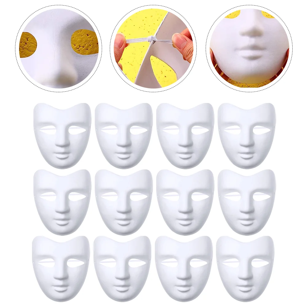 20 Pcs Aldult Cosplay Child Mask Adult Paintable Paper Masks 198X185X85CM Masquerade Unfinished