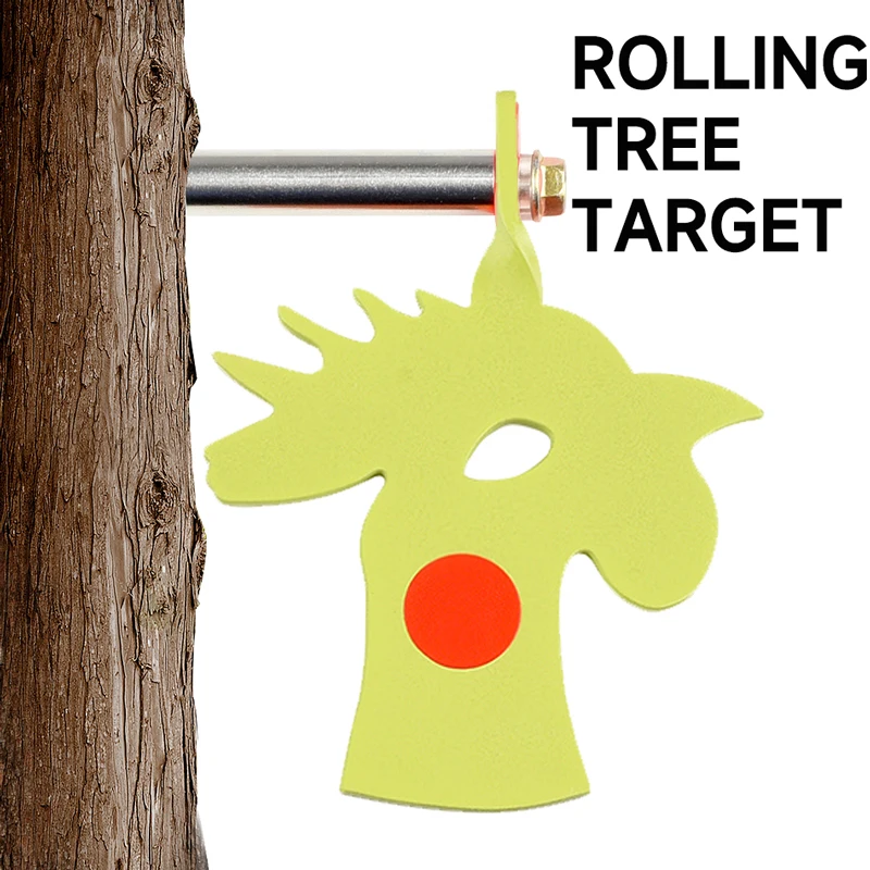 Metal Rotating Tree Target Gun Accessories Stainless Steel Animal Shaped Target Outdoor Slingshot Animal Shooting Simple Set