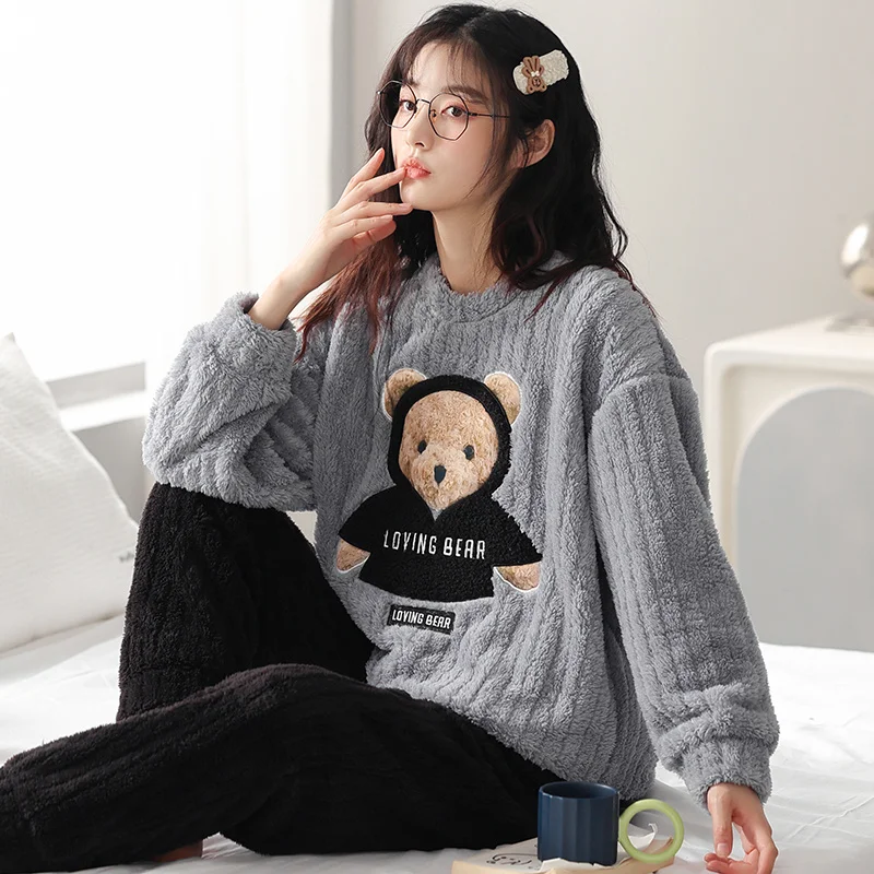 

Пижамные комплекты для пар: женские, махровые, с красивым звездным принтом, комфортные, дышащие, прочные, весенние, стеганые, для дома