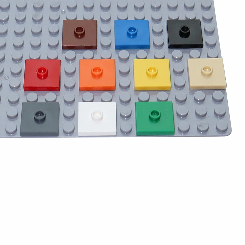 50PCS Building Blocks 2x2 with 1 Stud Plate Board Parts Assemble Particles Compatible with 87580 Changeover Creative Brick Toys