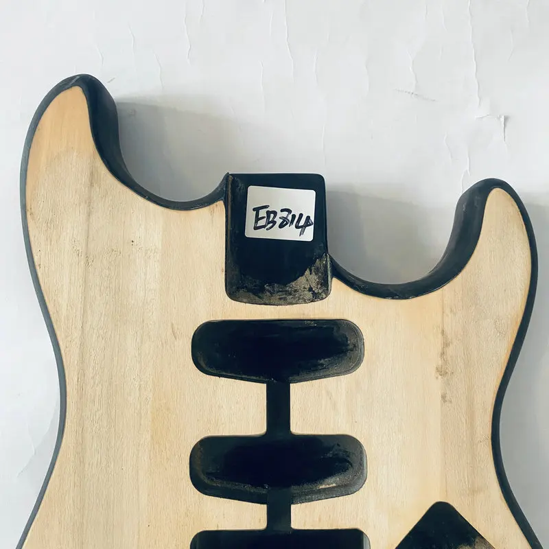 EB814  ST Model Electric Guitar Body Tremolo Bridges Solid Basswood Unfinished with Wood Damages for DIY