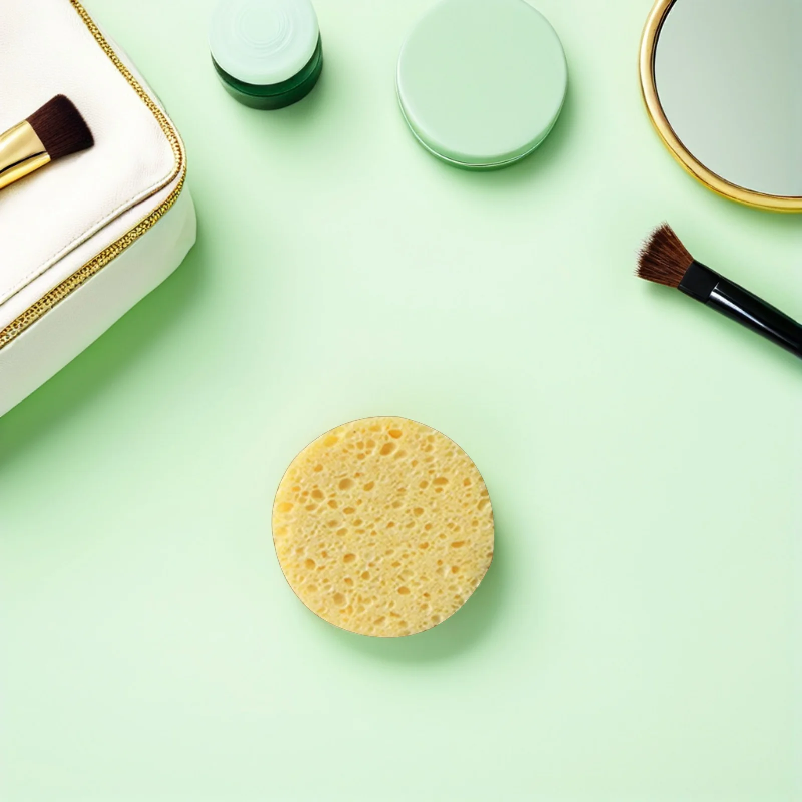 

50 pcs Facial Cleansing Sponge Face Puff Makeup Remover Pad Exfoliating Deep Skin Travel Friendly Premium