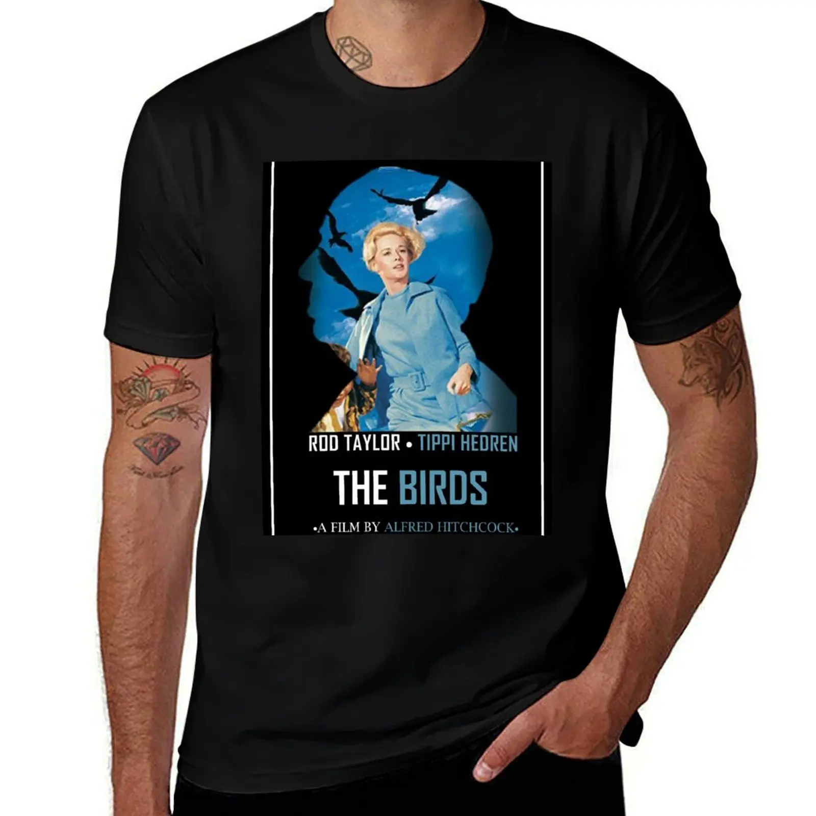 

The Birds Alternative Film Poster T-Shirt anime tshirt black cotton t-shirt plain for man package T-Shirt