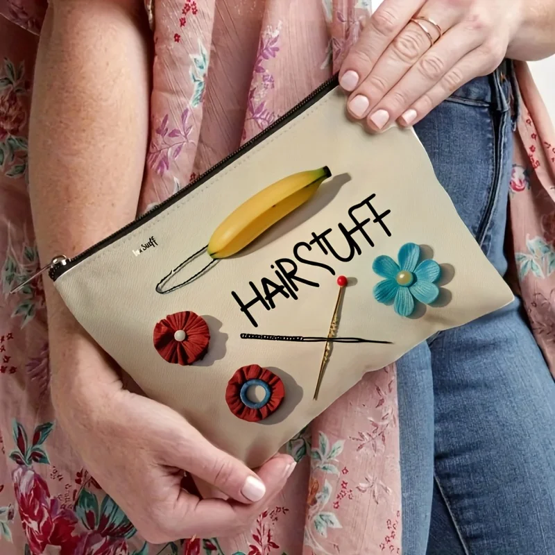 Una borsa per il trucco per strumenti di bellezza: custodia multifunzionale con cerniera, borsa per riporre gioielli, piccola borsa per riporre gioielli con cerniera da viaggio perfetta.