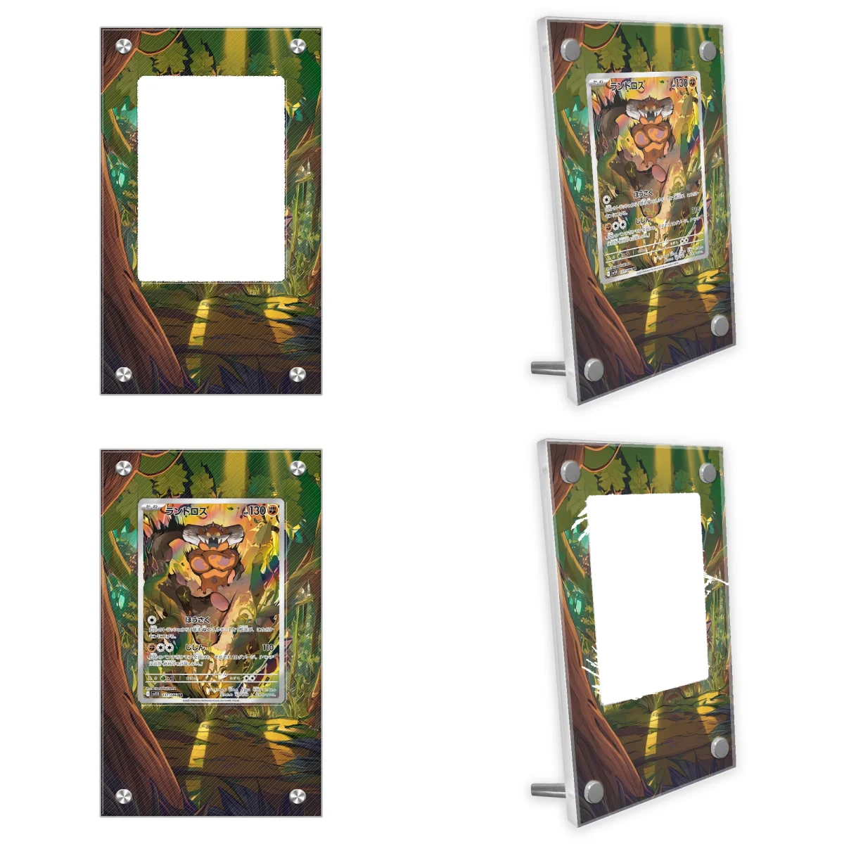 

Pokemon SV11 PTCG Gift Card Brick Landorus Extended Painting Homemade Diy Acrylic Action Figures Anime Collection Display Rack