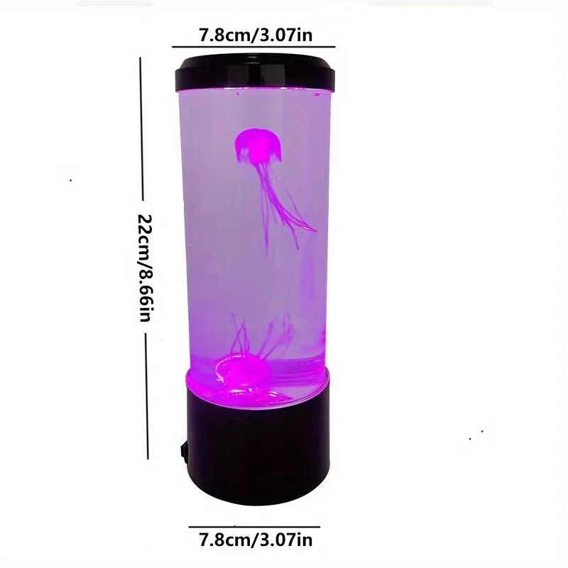 Jellyfish Lamp Electric Aquarium Tank Ocean Night Lights LED  with Color Changing for Living Room Bedroom Desktop Decoration