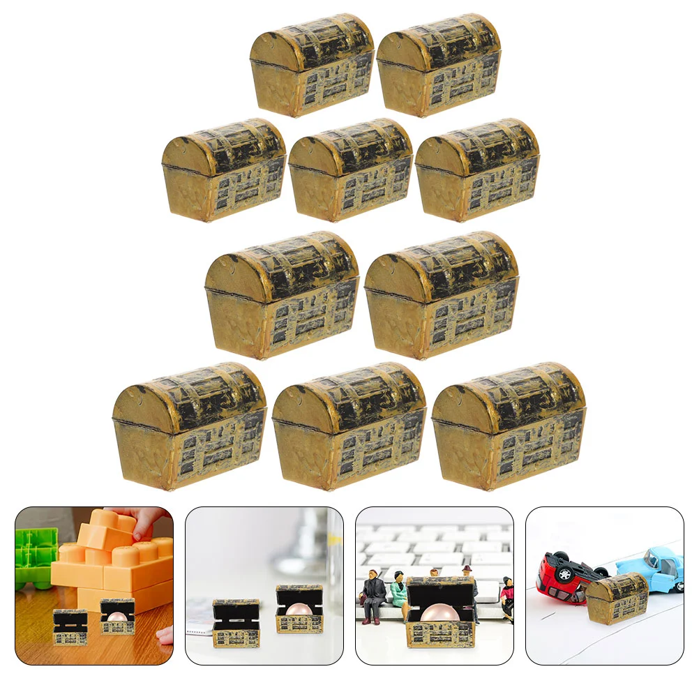 10 Pcs Mini Treasure Chest Small Boxes for Toy Bin Jumbo Christmas Ornaments Vintage Pirate Favor Party Decoration Tea Set Baby