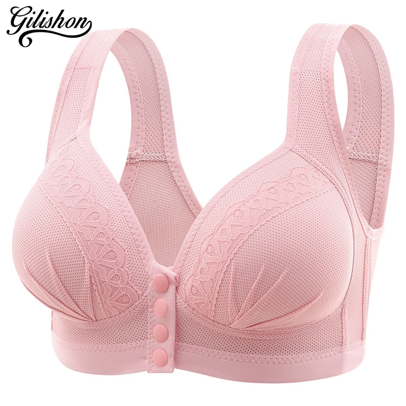 Sutiã de fechamento frontal de algodão macio para mulheres, Lingerie de seção fina, Roupa interior confortável, Sem sutiã de aço, Tank Top Bralette,