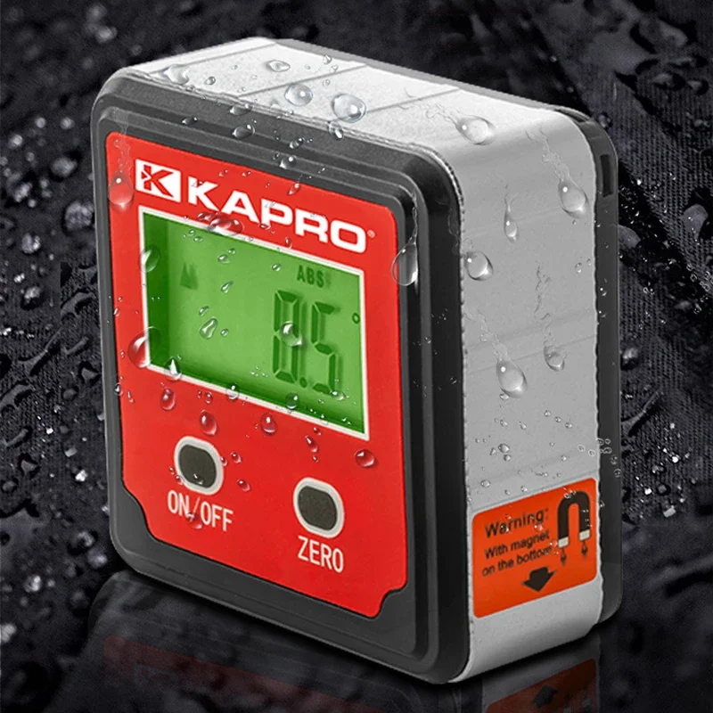 Kapro Mini goniomètre numérique de haute précision, boîte de niveau électronique, rapporteur magnétique, inclinomètre, détecteur d'angle IP54, jauge