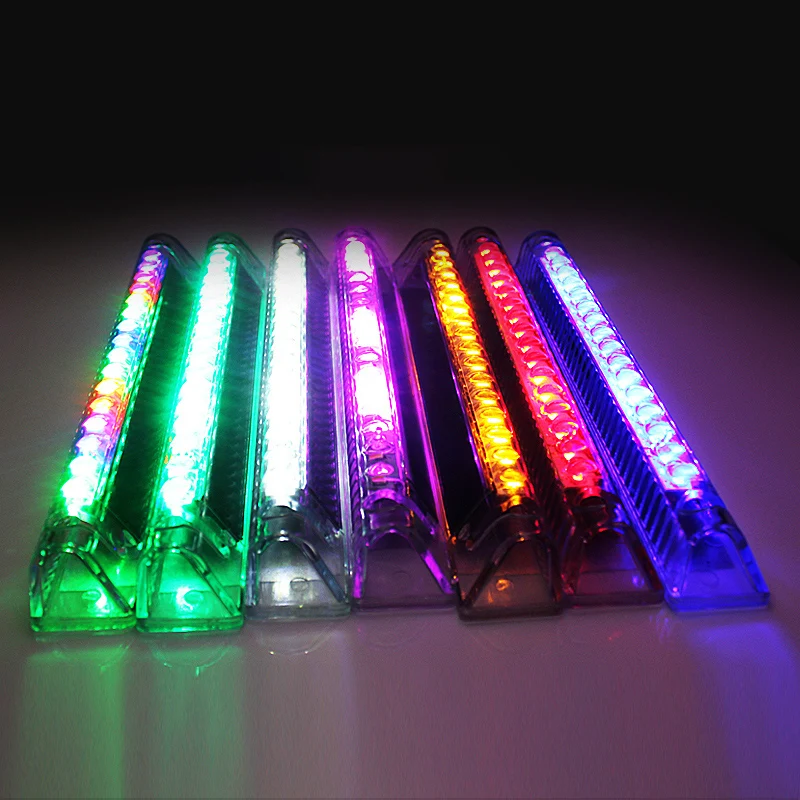 Led Wireless Warning Light Car Solar Flashing Safety Police Lamps Auto Super Bright Colorful Universal Interior Decoration 1pcs